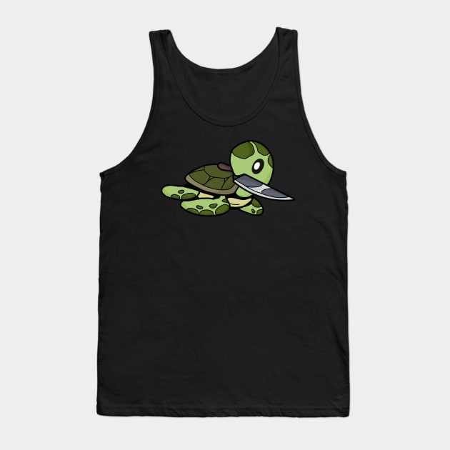 Sea turtle with knife! Tank Top by Anime Meme's